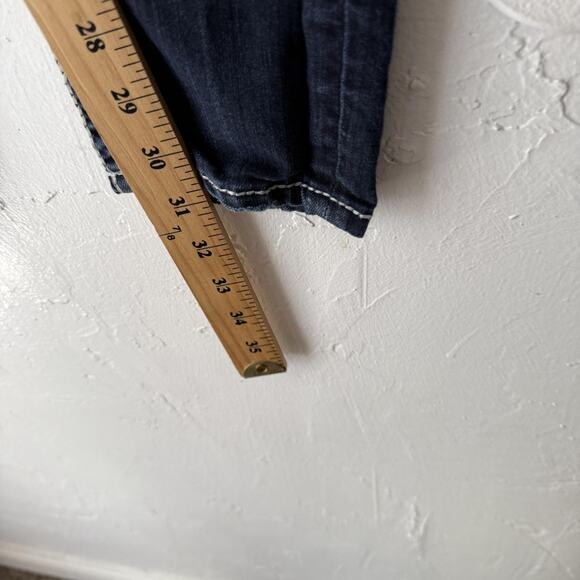 Silver Jeans Suki Super Skinny Jeans Womens 27x33 Dark Wash Stretch Embroidered - Picture 6 of 11